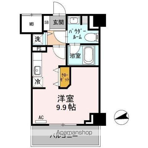 プレコート上鳥羽(ワンルーム/5階)の間取り写真