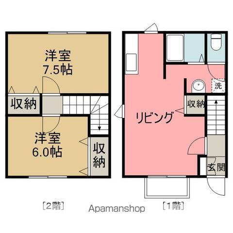 ラ・ドマーニ(2LDK/2階)の間取り写真