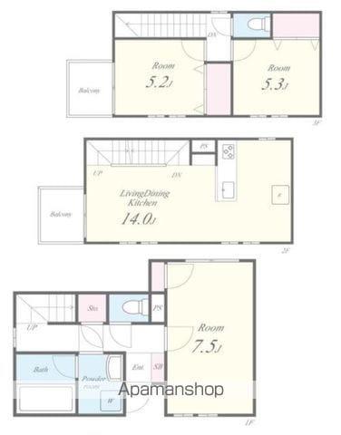 MI PATIO B棟(3LDK/1階)の間取り写真
