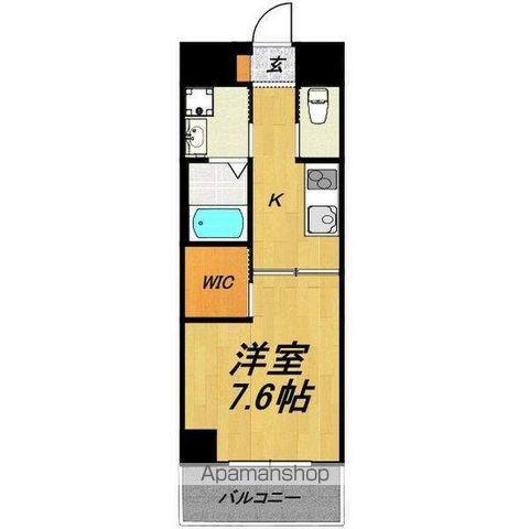 TIRAPALACE天神山(1K/4階)の間取り写真