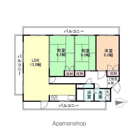 クリオ白銀(3LDK/7階)の間取り写真