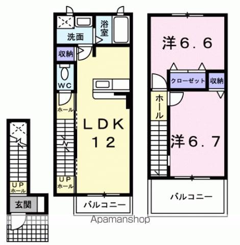アヴァンツァートヴィレッジⅡ(2LDK/2階)の間取り写真