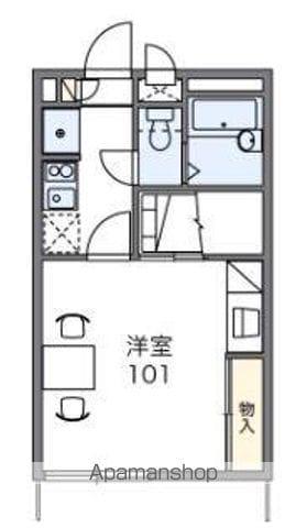 レオパレスエントラレ(1K/2階)の間取り写真