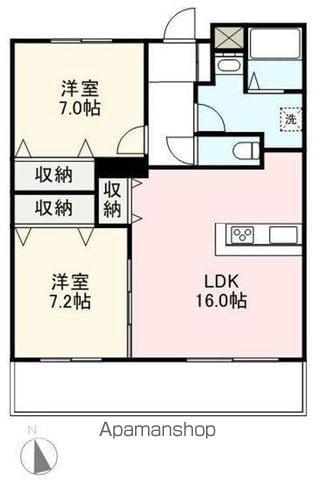 ロイヤルハイムR・R(2LDK/3階)の間取り写真