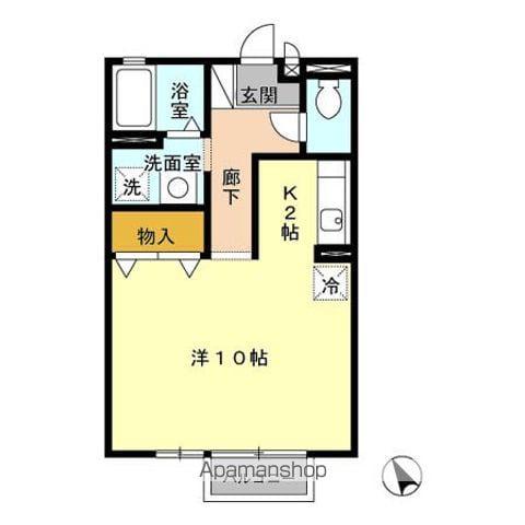 アパートメント・フォルテ(1K/2階)の間取り写真