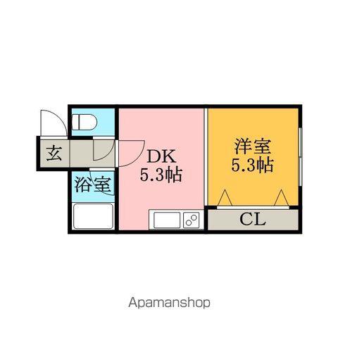 メゾンドボワール菊水(1DK/2階)の間取り写真