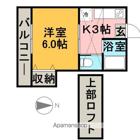 プレミアム・ヒカリ(1K/2階)の間取り写真