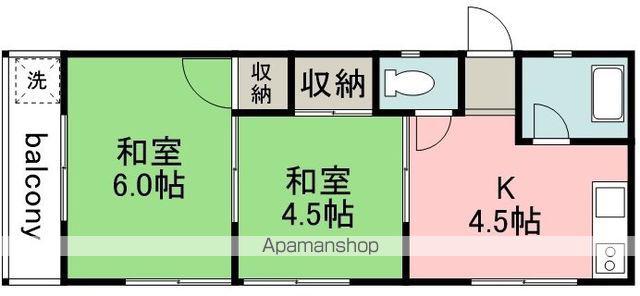 レモニーハイツ(2K/2階)の間取り写真