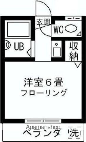 Kスクウェア(1K/1階)の間取り写真
