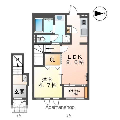 エミネンス(1SLDK/2階)の間取り写真