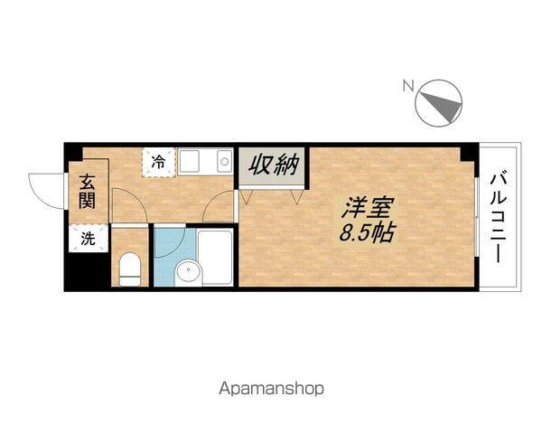 クローバーハイツⅢ(1K/3階)の間取り写真