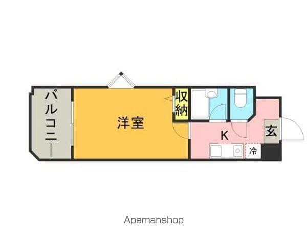 メゾンド・プレザージュ(1K/4階)の間取り写真