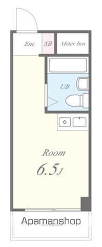 ホワイトシャトル柿の木坂(ワンルーム/3階)の間取り写真