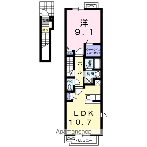 シーサイドナカノ(1LDK/2階)の間取り写真