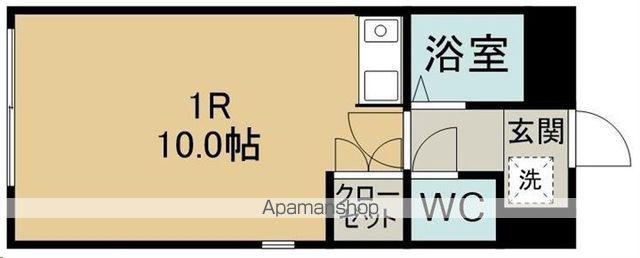 ピースフル桜(ワンルーム/4階)の間取り写真