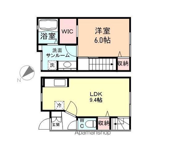 PLAISIR(1LDK/2階)の間取り写真