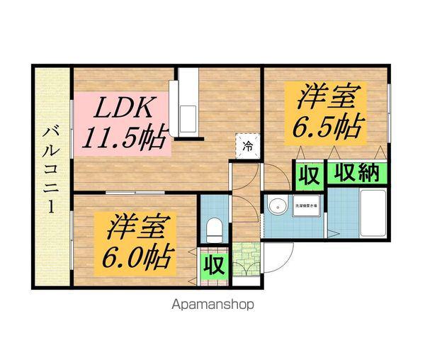 リビングタウンみずきA・B・C(2LDK/1階)の間取り写真