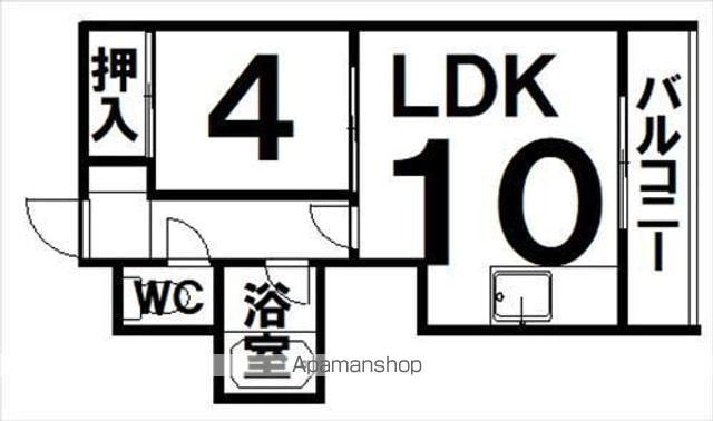 サウスコート(1LDK/1階)の間取り写真