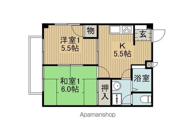 ビューIZUMI(2K/1階)の間取り写真