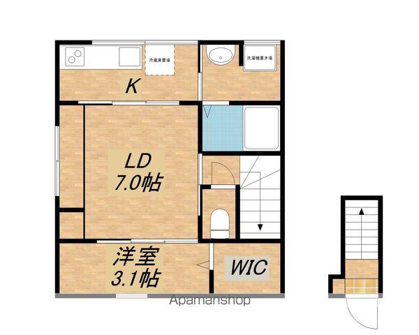 BILLS 颯(1LDK/2階)の間取り写真