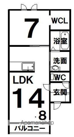タイタスⅠ(1LDK/3階)の間取り写真