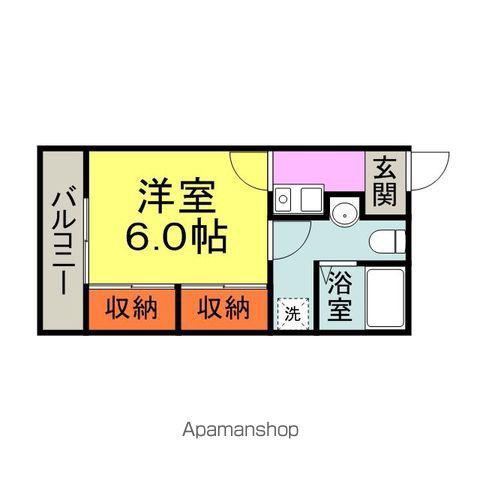 Bハウス(1K/1階)の間取り写真