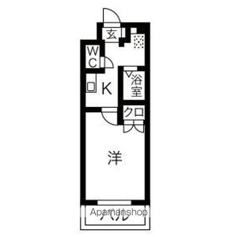 セントラルハイツ内山(1K/3階)の間取り写真