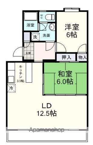 ニューサンハイツ(2LDK/3階)の間取り写真