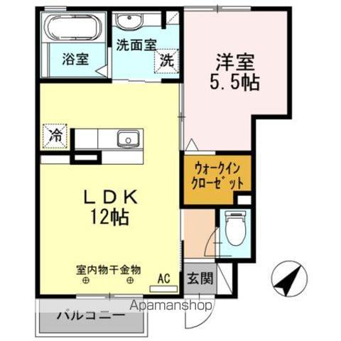 ラフォルテ(1LDK/1階)の間取り写真