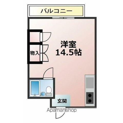 カサブランカ(ワンルーム/2階)の間取り写真