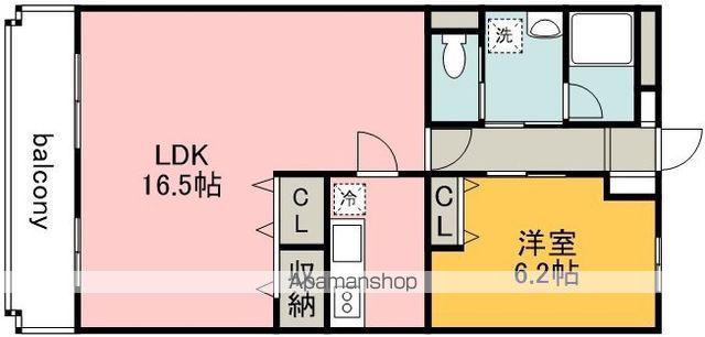アルタスⅠ(1LDK/1階)の間取り写真