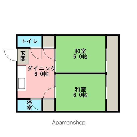 ユウエイマンションⅠ(2DK/3階)の間取り写真