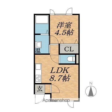CHIHIROマンション(1LDK/1階)の間取り写真