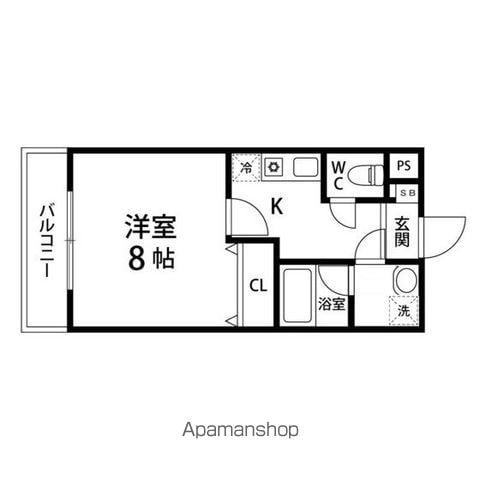 カレッジパーク12(1K/1階)の間取り写真