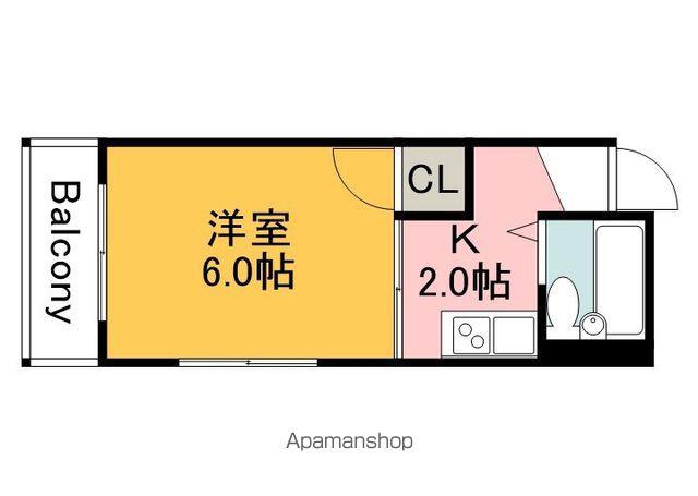 第41戸坂ビル(1K/3階)の間取り写真