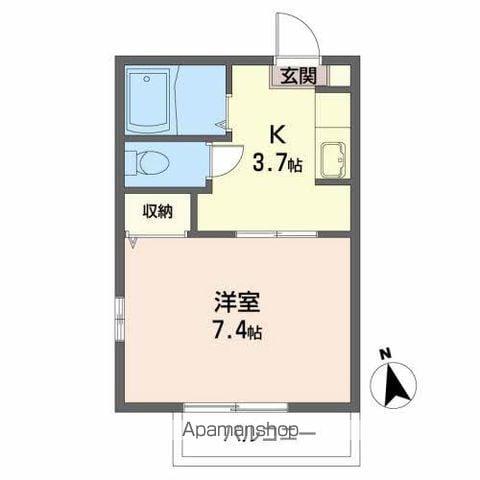 アミ加賀野(1K/2階)の間取り写真