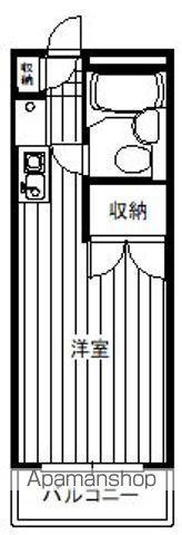 グリーンハイツ西町(ワンルーム/2階)の間取り写真