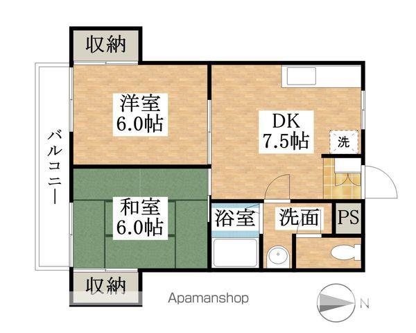 シェ・モア師勝(2DK/2階)の間取り写真