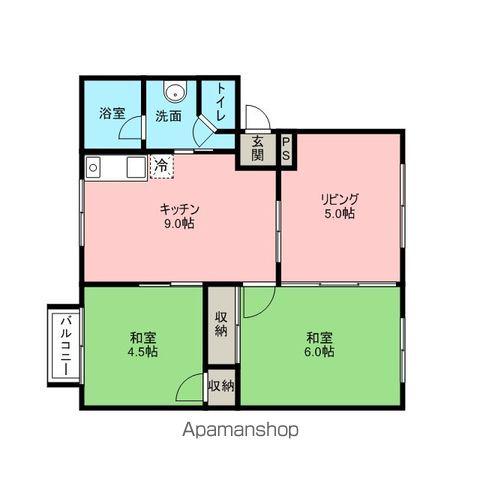 メゾン寿(3DK/2階)の間取り写真