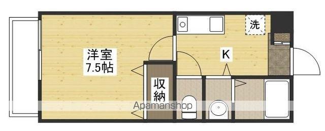 オレンジハウス(1K/1階)の間取り写真