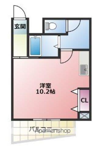 TKビル(ワンルーム/4階)の間取り写真