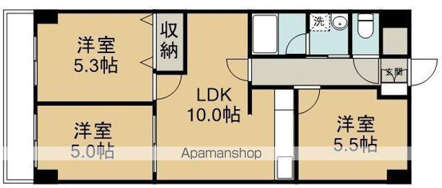 ハイデンスタニグチ(3LDK/5階)の間取り写真