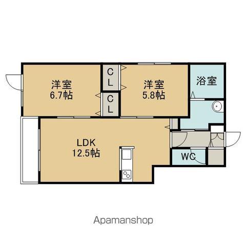 VICTORIAⅦ(2LDK/4階)の間取り写真