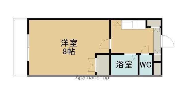 リエス小田原(1K/1階)の間取り写真