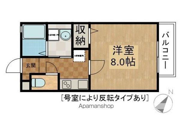 クレアール(1K/1階)の間取り写真