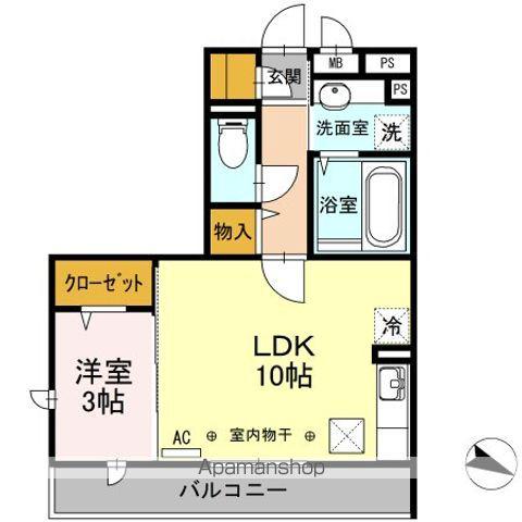 REGALO(1LDK/1階)の間取り写真