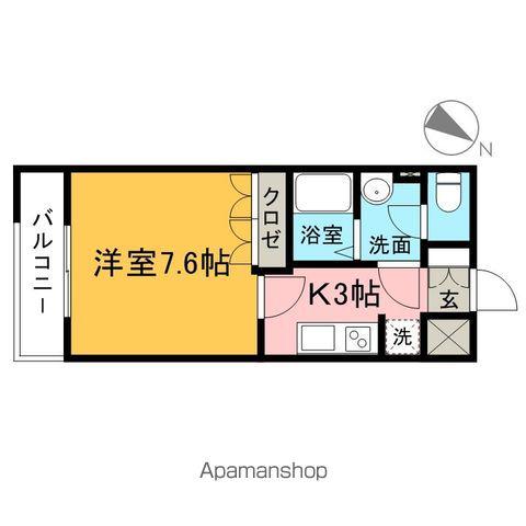 チェリーブロッサム(1K/2階)の間取り写真