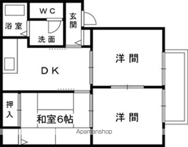 エスポアール北豊中(3DK/1階)の間取り写真