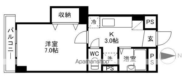 センチュリーハイツ21(1K/2階)の間取り写真