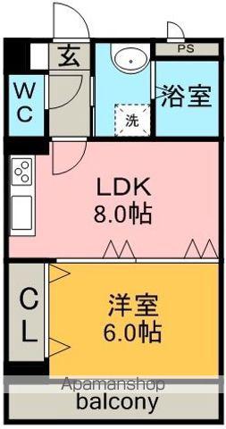 MILLIONAIRE(1LDK/5階)の間取り写真
